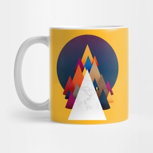 Owly climbing the coloured Holy Mountain Mug